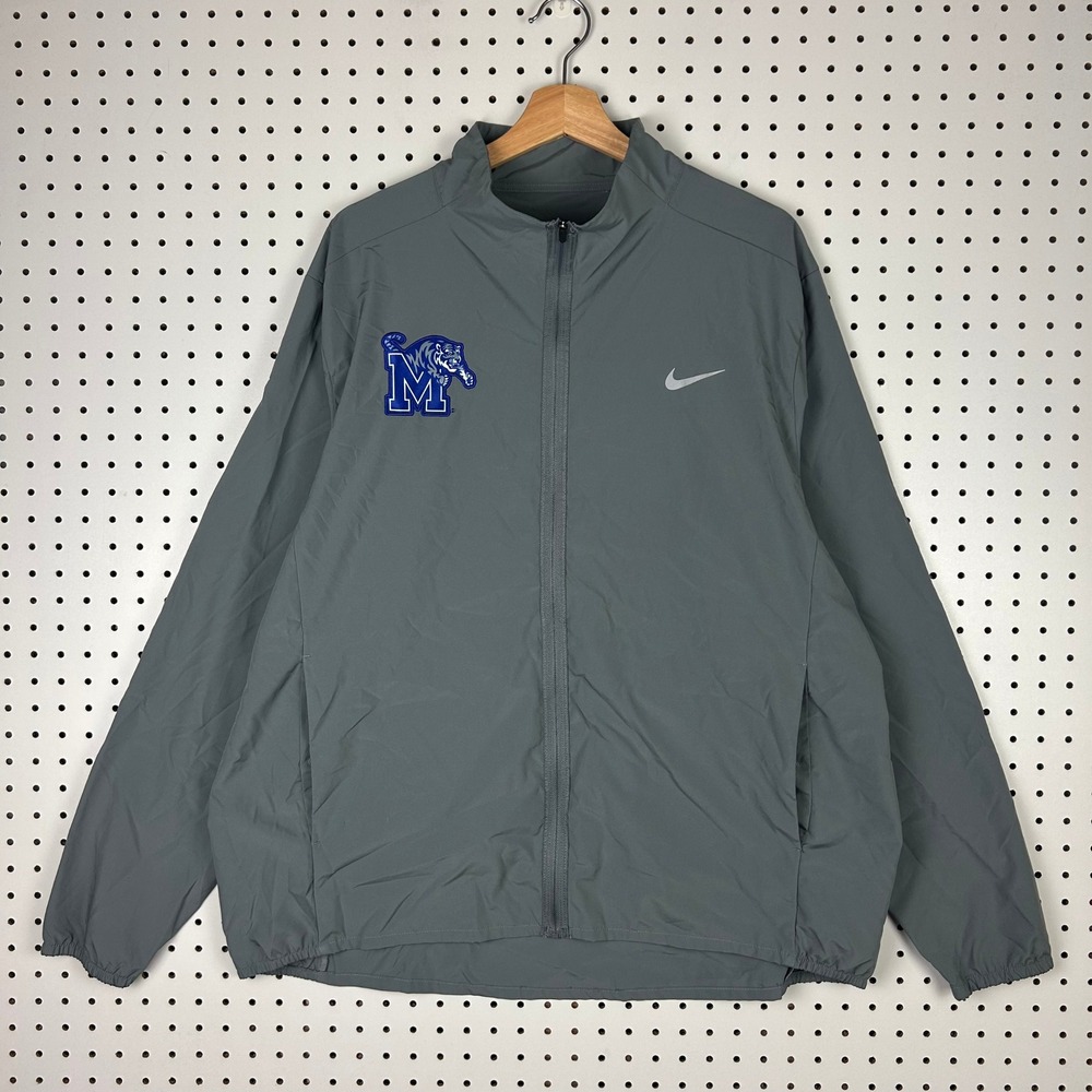 Memphis Tigers 1 Cent Nike Windbreaker Jacket XL Grey Full Zip Penny Hardaway